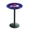 Holland Bar Stool Co 42" Blk Wrinkle Colorado Avalanche Pub Table L214B4228ColAva - alternate 1